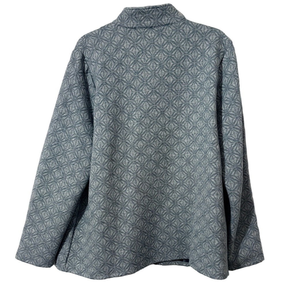 Chicos Gray Patterned Zip-Up Jacket - image 2